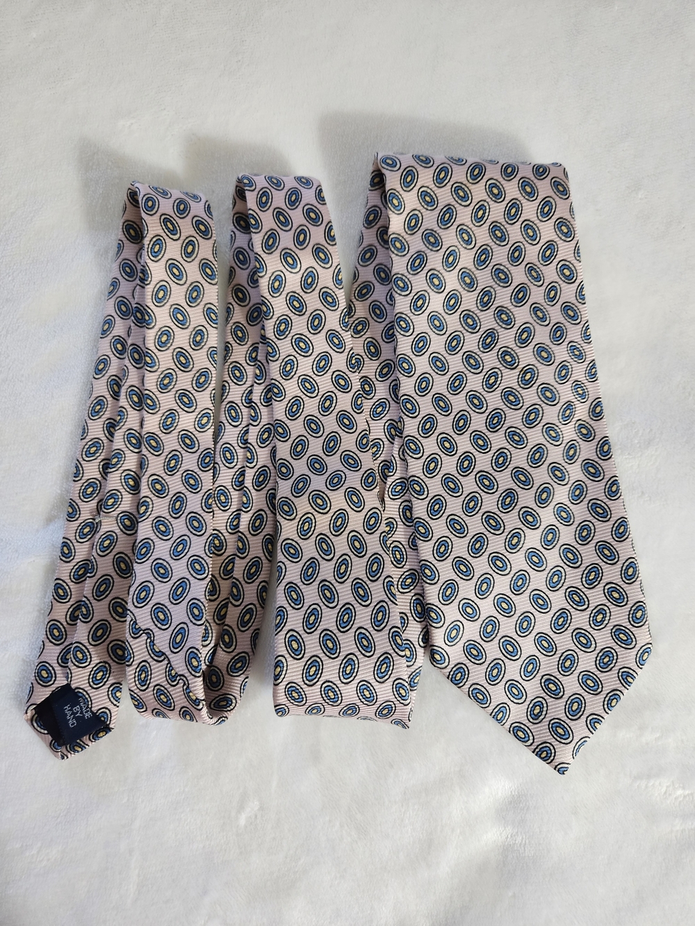POLO Ralph Lauren Classic Men's Hand Made Pink Patterned Silk Tie 58"x3.5" New